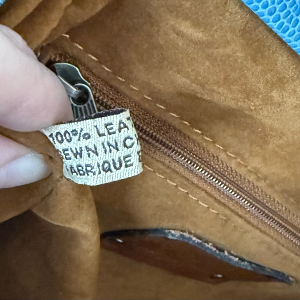 Patricia Nash Sky Blue Satchel with Silver Trim - Picture 12 of 14